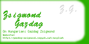 zsigmond gazdag business card